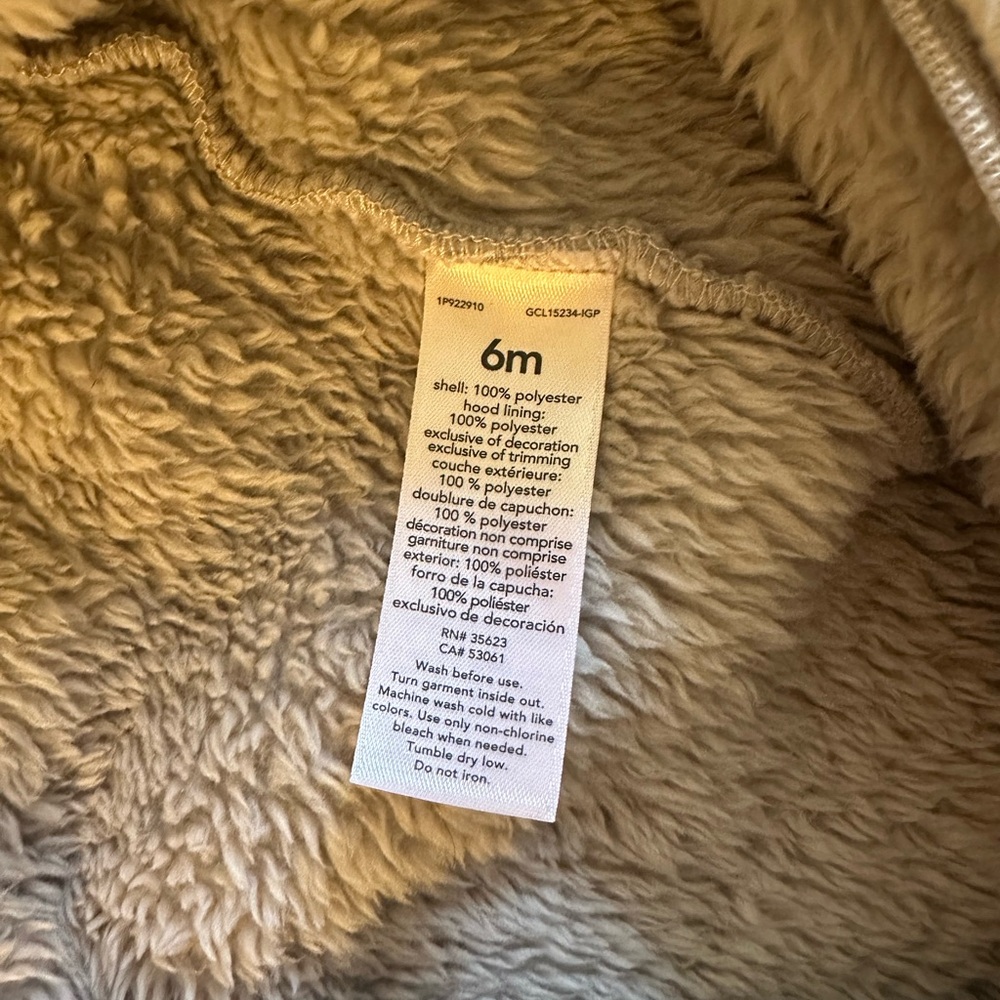 Carter's Soft Gray Sherpa Baby Footie - Picture 4 of 4